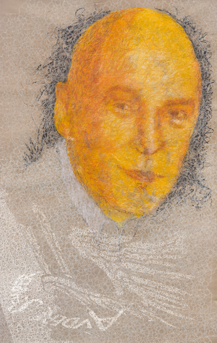 Giordano Bruno Guerri, mixed media on paper, 2015 ©Max Zarri